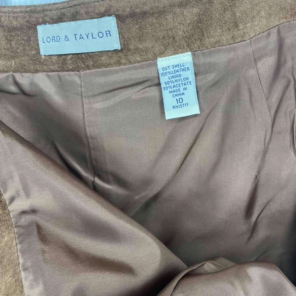 Vintage Lord & Taylor Ladies Suede Skirt - Picture 4 of 4